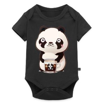 Otaku Kawaii Manga Anime Panda Bear Coffee Mug - Baby Premium short-sleeve bodysuit - black - Front