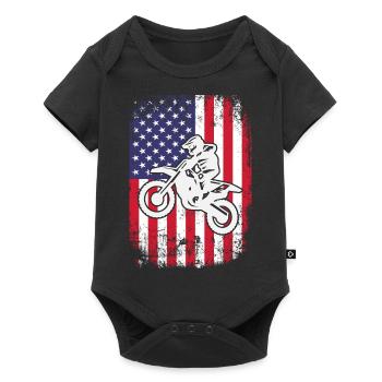 Motocross Dirt Bike Rider Moto Supercross MX - Body à manches courtes Premium Bébé - noir - Devant