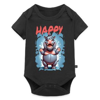 happy 1 - Body à manches courtes Premium Bébé - noir - Devant