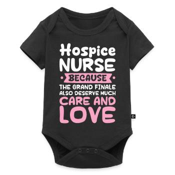 Hospice Nurse because the grand finale also - Baby Premium Kurzarmbody - Schwarz - Vorne