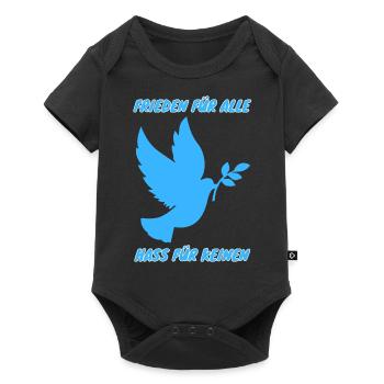 Demo Peace for All Hate for No 4 - Baby Premium short-sleeve bodysuit - black - Front