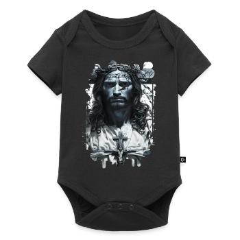Jésus Bible Religion Chrétienne Croix Chrétienne Chrétienne - Body à manches courtes Premium Bébé - noir - Devant
