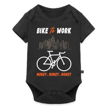Bike to Work Money Money Money - Baby Premium short-sleeve bodysuit - black - Front