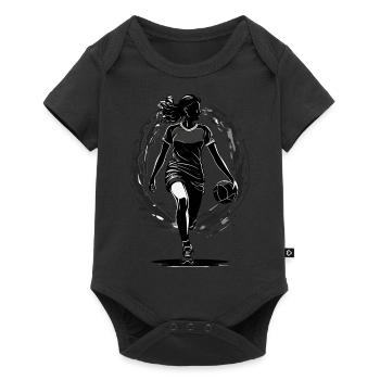 Joueur de handball streetwear Un style iconique - Body à manches courtes Premium Bébé - noir - Devant
