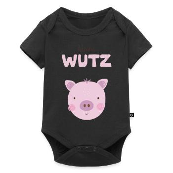 Little Pig Pink Girl Birthday Nursery - Baby Premium short-sleeve bodysuit - black - Front