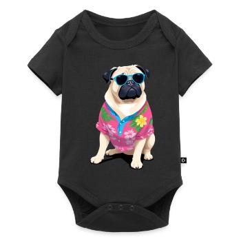 Chill Chihuahua with Beach Vibes - Baby Premium short-sleeve bodysuit - black - Front