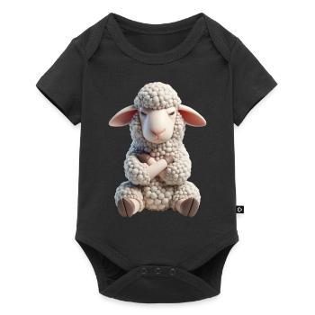 Schaf grimmig 1 - Baby Premium Kurzarmbody - Schwarz - Vorne
