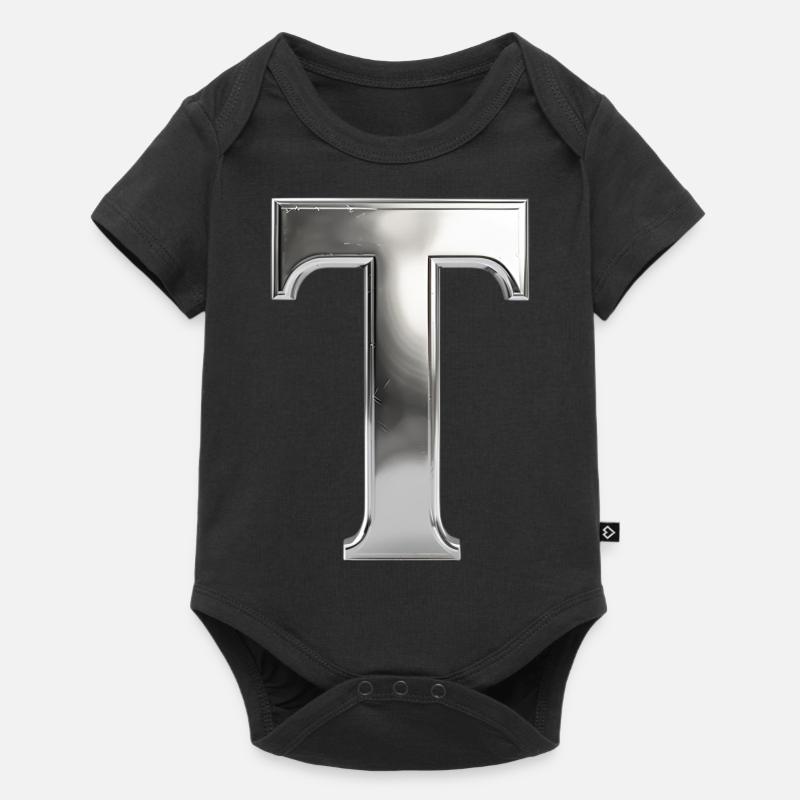 Chrome ,, T " Métallisé - Body à manches courtes Premium Bébé - noir