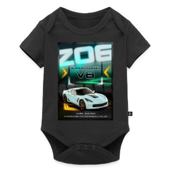Voiture de sport Z06 - Body à manches courtes Premium Bébé - noir - Devant