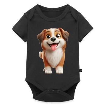 Chien 2 - Body à manches courtes Premium Bébé - noir - Devant