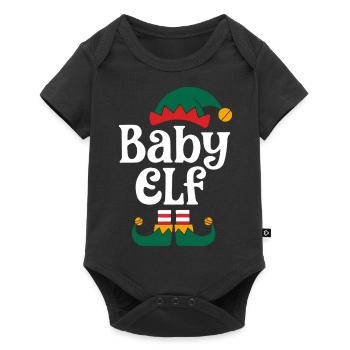 BÉBÉ ELFE DRÔLE PYJAMA DE NOËL ASSORTI - Body à manches courtes Premium Bébé - noir - Devant