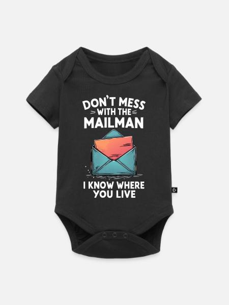 Lustiger Spruch für Postboten - Baby Premium Kurzarmbody - Schwarz