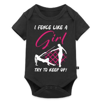 Fencing Girl - Baby Premium Kurzarmbody - Schwarz - Vorne