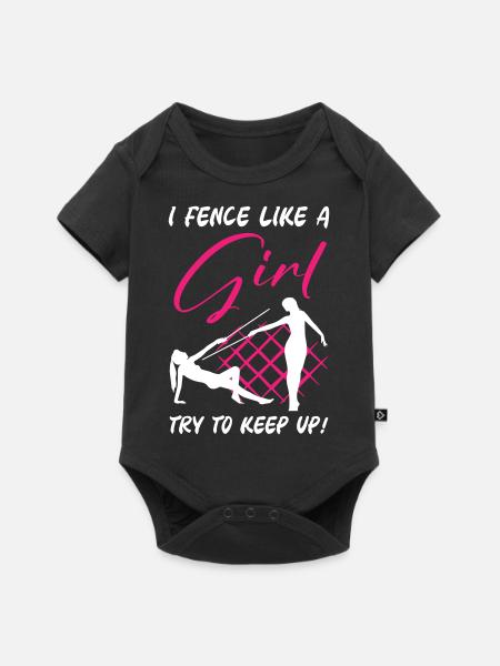 Fencing Girl - Baby Premium Kurzarmbody - Schwarz