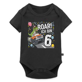 6ème anniversaire 6 ans Dino Monster Truck Fan - Body à manches courtes Premium Bébé - noir - Devant