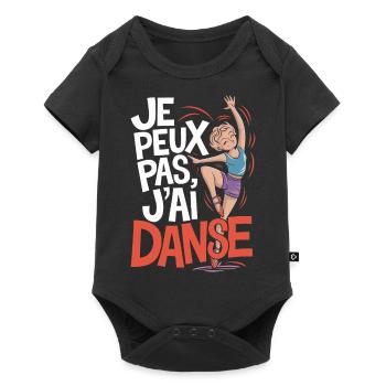 J'peux pas j'ai danse - Body à manches courtes Premium Bébé - noir - Devant