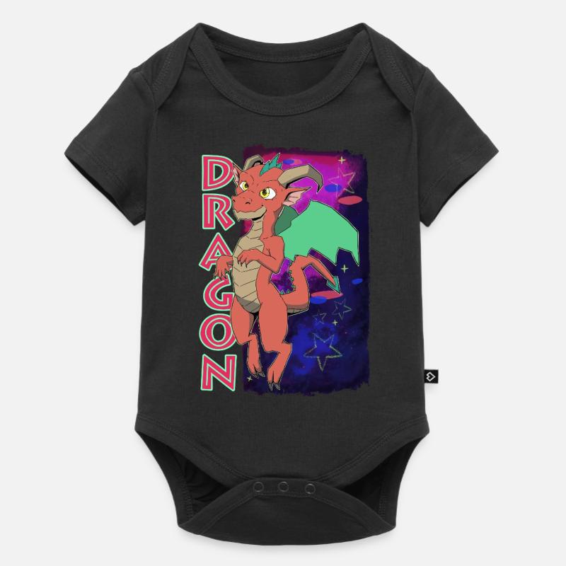 Cute Dragon - Baby Premium Kurzarmbody - Schwarz