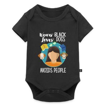 Introvert - Baby Premium short-sleeve bodysuit - black - Front