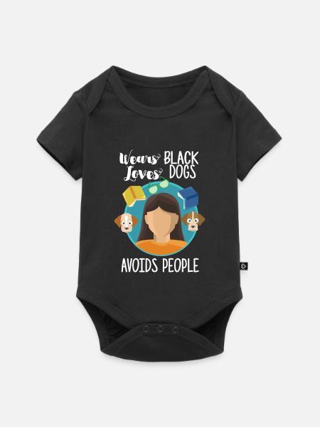 Introvertiert - Baby Premium Kurzarmbody - Schwarz
