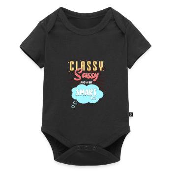 CLASSY, SASSY and a bit SMARTassy - Baby Premium short-sleeve bodysuit - black - Front