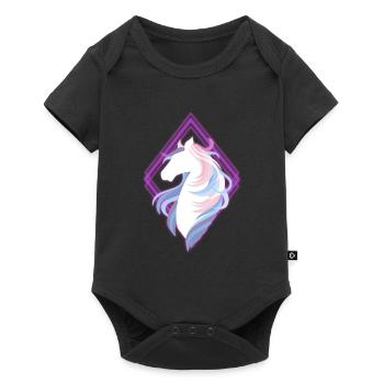 Cheval Poulain Amour des chevaux Cheval Poney Cadeau - Body à manches courtes Premium Bébé - noir - Devant