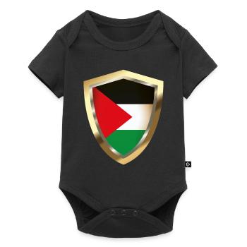 Armoiries de la Palestine - Armoiries de la Palestine - Body à manches courtes Premium Bébé - noir - Devant