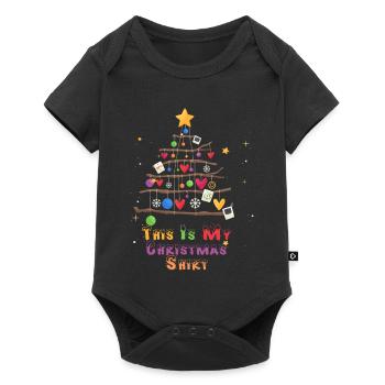 Chemise de Noël - Chemise de Noël - Body à manches courtes Premium Bébé - noir - Devant