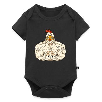 Fitness Bodybuilding Gym Culturiste Musculation - Body à manches courtes Premium Bébé - noir - Devant