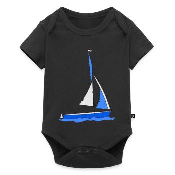 Sailboat in the water Blue - Baby Premium short-sleeve bodysuit - black - Front