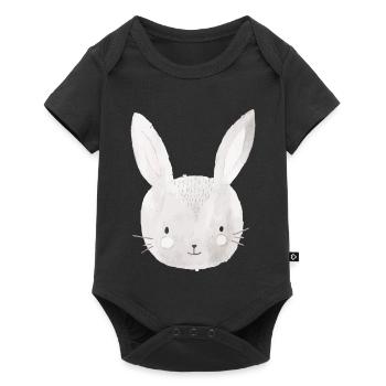 Lapin Lapin de Pâques - Body à manches courtes Premium Bébé - noir - Devant