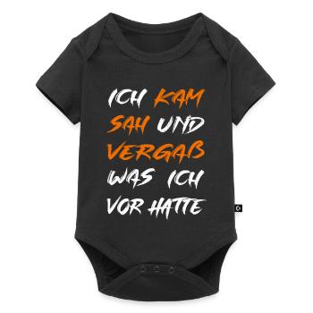 Ich kam sah und vergaß - Baby Premium Kurzarmbody - Schwarz - Vorne