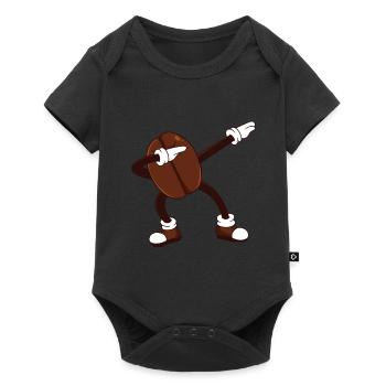Tamponner le grain de café - Body à manches courtes Premium Bébé - noir - Devant