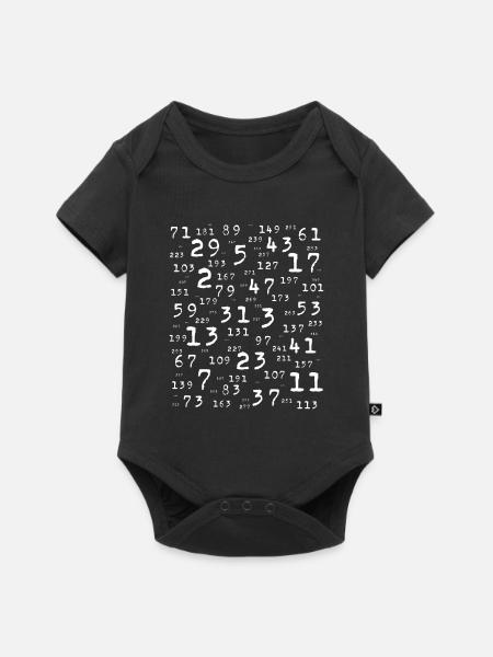 Prime nombres math enseignant nerd étudiant logique école - Premium kortærmet baby-body  - sort