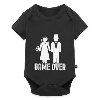 Game Over Wedding Couple Silhouette - Baby Premium short-sleeve bodysuit - black - Front