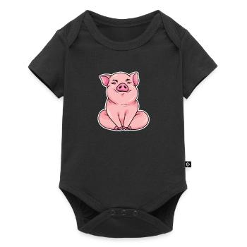 Pig Shirt | Hog Piglet Piggy Bacon Farm Animals - Baby Premium short-sleeve bodysuit - black - Front