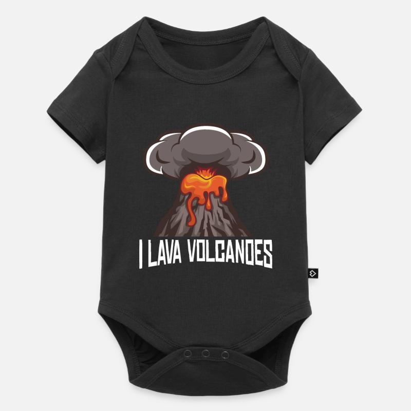 Lave d'éruption volcanique - Body à manches courtes Premium Bébé - noir