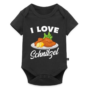 I love Schnitzel - Baby Premium Kurzarmbody - Schwarz - Vorne