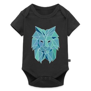 Polygon Löwe - Baby Premium Kurzarmbody - Schwarz - Vorne