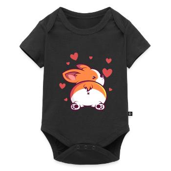 Cardigan Welsh Corgi pour un porte-corgi - Body à manches courtes Premium Bébé - noir - Devant