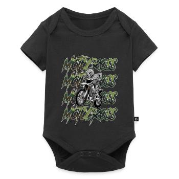 Motocross camouflage - Baby Premium short-sleeve bodysuit - black - Front