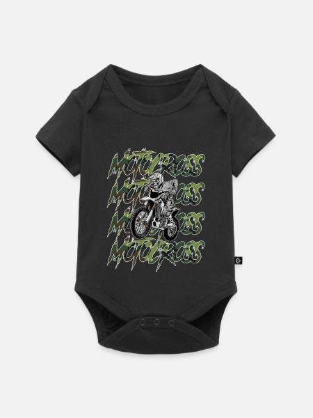 Motocross Camouflage - Baby Premium Kurzarmbody - Schwarz