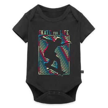 SK8R | Patinez pour la vie - Body à manches courtes Premium Bébé - noir - Devant