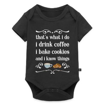 Baking baker baker - Baby Premium short-sleeve bodysuit - black - Front