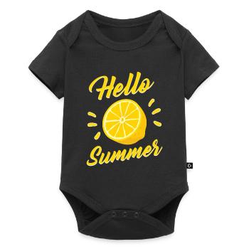 Hello Summer Lemon Lemon Motto Gift - Baby Premium short-sleeve bodysuit - black - Front
