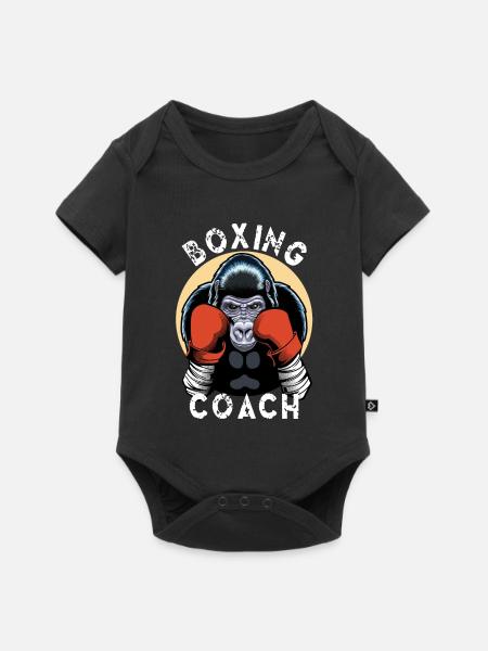 Boxtrainer - Gorilla Boxer - Baby Premium Kurzarmbody - Schwarz