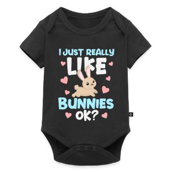 Rabbit Rabbit - Baby Premium short-sleeve bodysuit - black - Front