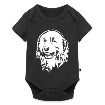 Tête de bouvier pyrénéen « Black Edition » - Body à manches courtes Premium Bébé - noir - Devant