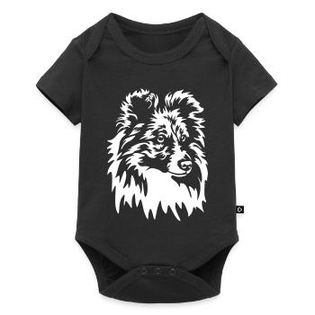 Sheltie Head « Black Edition » - Body à manches courtes Premium Bébé - noir - Devant