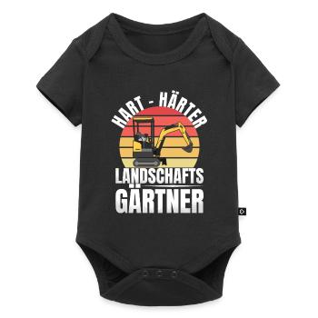 Hart Härter Landshaftsgärtner Gartenbau - Baby Premium Kurzarmbody - Schwarz - Vorne