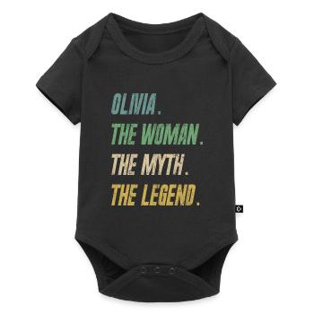 Olivia The Woman The Myth The Legend - Baby Premium Kurzarmbody - Schwarz - Vorne